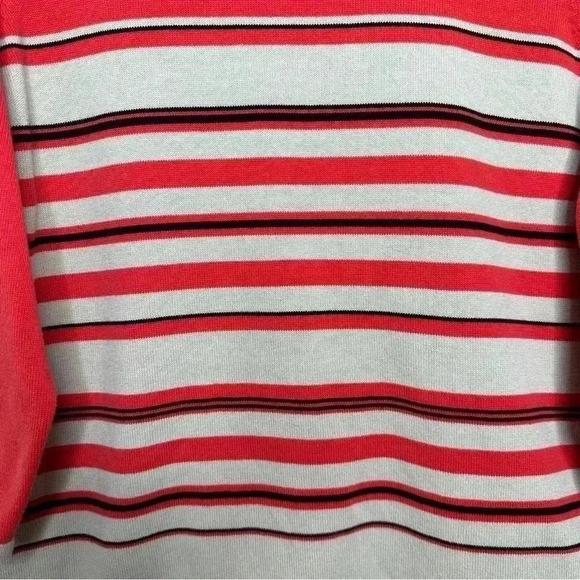 Tanjay Pullover Sweater Stripes Orange / Cream / Black Size  Large - Picture 6 of 16